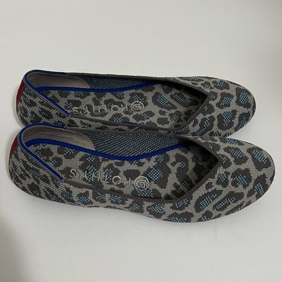 Rothy’s The Flat blue gray snow leopard print size 8 retired print - Picture 7 of 8